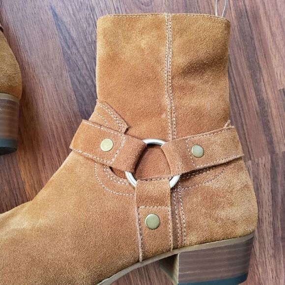 Civil Regime Men’s Tan Leather Suede Chelsea Western Ankle Boots Size 7 Tan New - Picture 12 of 15